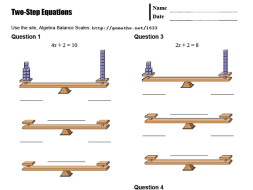 Preview of Two-Step Equations