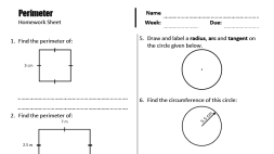 Preview of Perimeter Homework Sheet