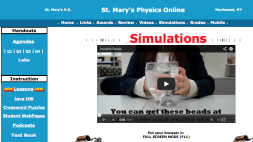 Screenshot of St Mary’s Physics Online