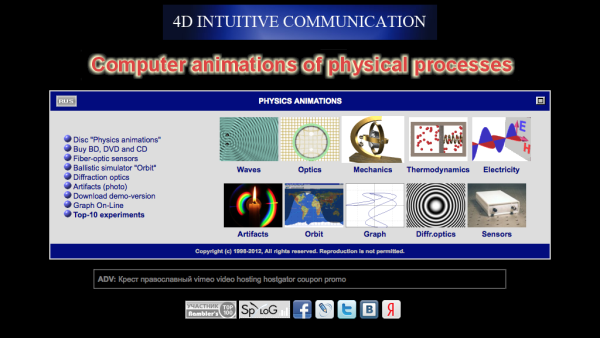 Screenshot of Computer animations of physical processes