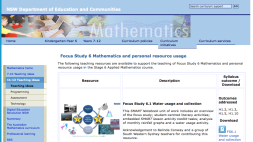 Screenshot of Curriculum Support - Focus Study 6 Mathematics and personal resource usage