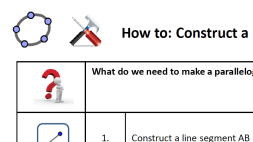 Preview of GeoGebra HowTo : Construct a Parallelogram