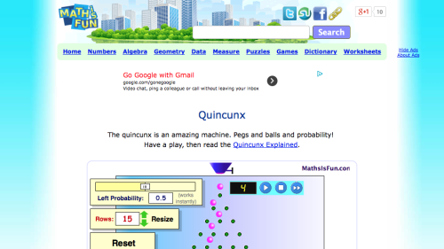 Screenshot of Quincunx