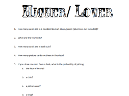 Preview of Higher or Lower Worksheet