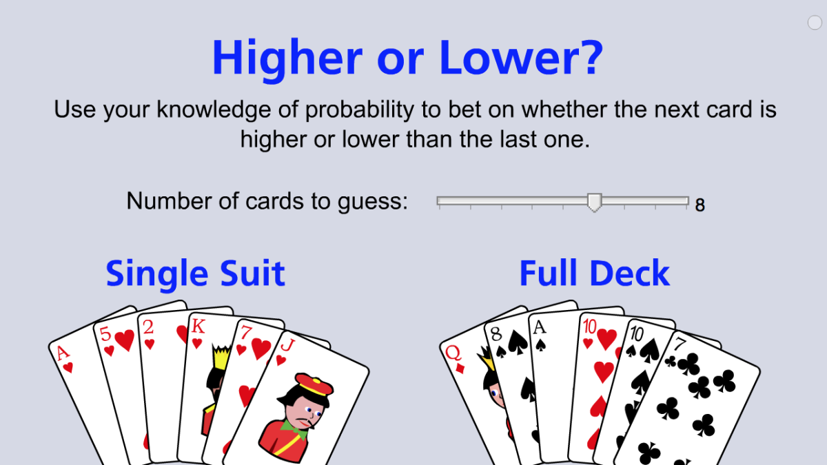 Screenshot of Higher or Lower?