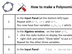 Preview of GeoGebra HowTo: Build a Polynomial Factor Exploration Tool
