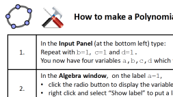 Preview of GeoGebra HowTo: Build a Polynomial Factor Exploration Tool