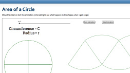 Screenshot of Area of a Circle