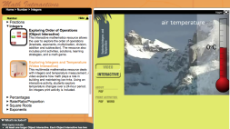 Screenshot of Exploring Integers and Temperature (Video Interactive)