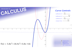 Preview of Calculus - The graphic relationship between a curve and its first and second derivative