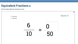 Screenshot of Equivalent Fractions 2