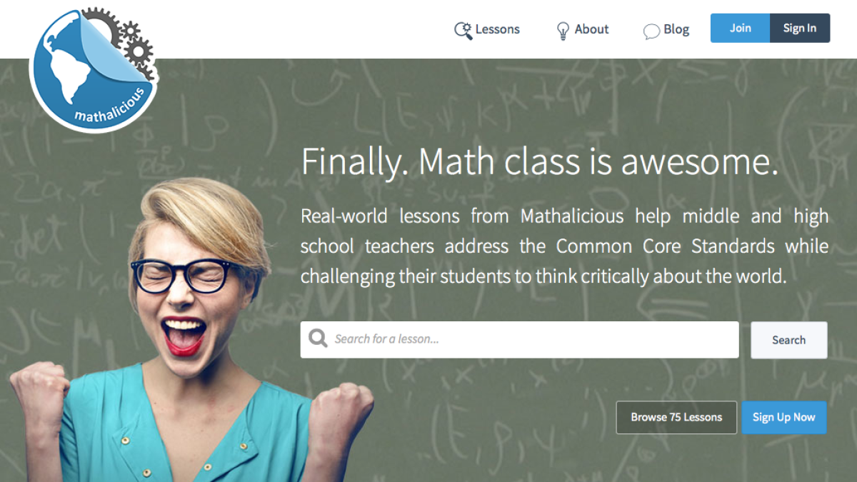 Screenshot of Mathalicious