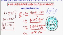 Screenshot of A Volume/Surface Area Query in Calculus (Tanton Mathematics)