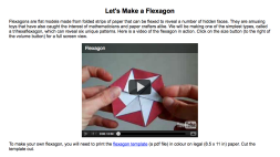 Screenshot of Let’s Make a Flexagon