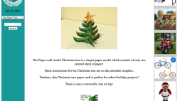Screenshot of Christmas Tree Paper Craft Model