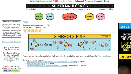 Screenshot of Simpson’s Rule