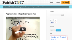 Screenshot of Approximating Integrals: Simpsons Rule