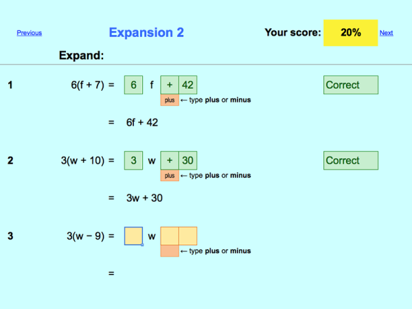 Preview of Expansion - electronic worksheet