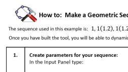 Preview of Geogebra HowTo: Build a Geometric Sequence explorer