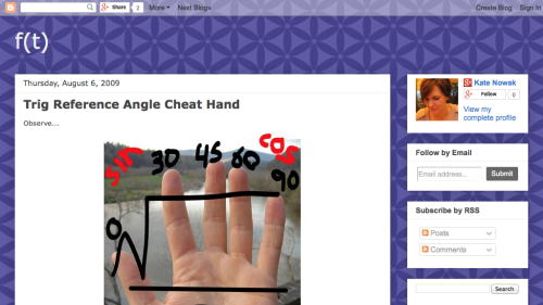Screenshot of Trig Reference Angle Cheat Hand