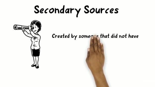 Screenshot of Primary and secondary data sources