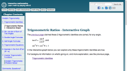 Screenshot of Trigonometric Ratios - Interactive Graph