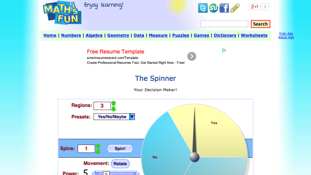 Screenshot of The Spinner