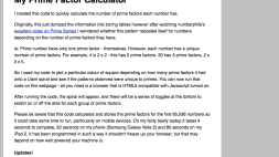 Screenshot of Prime Factor Calculator