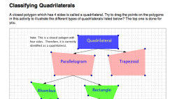 Screenshot of Classifying Quadrilaterals