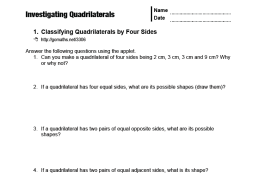 Preview of Investigating Quadrilaterals