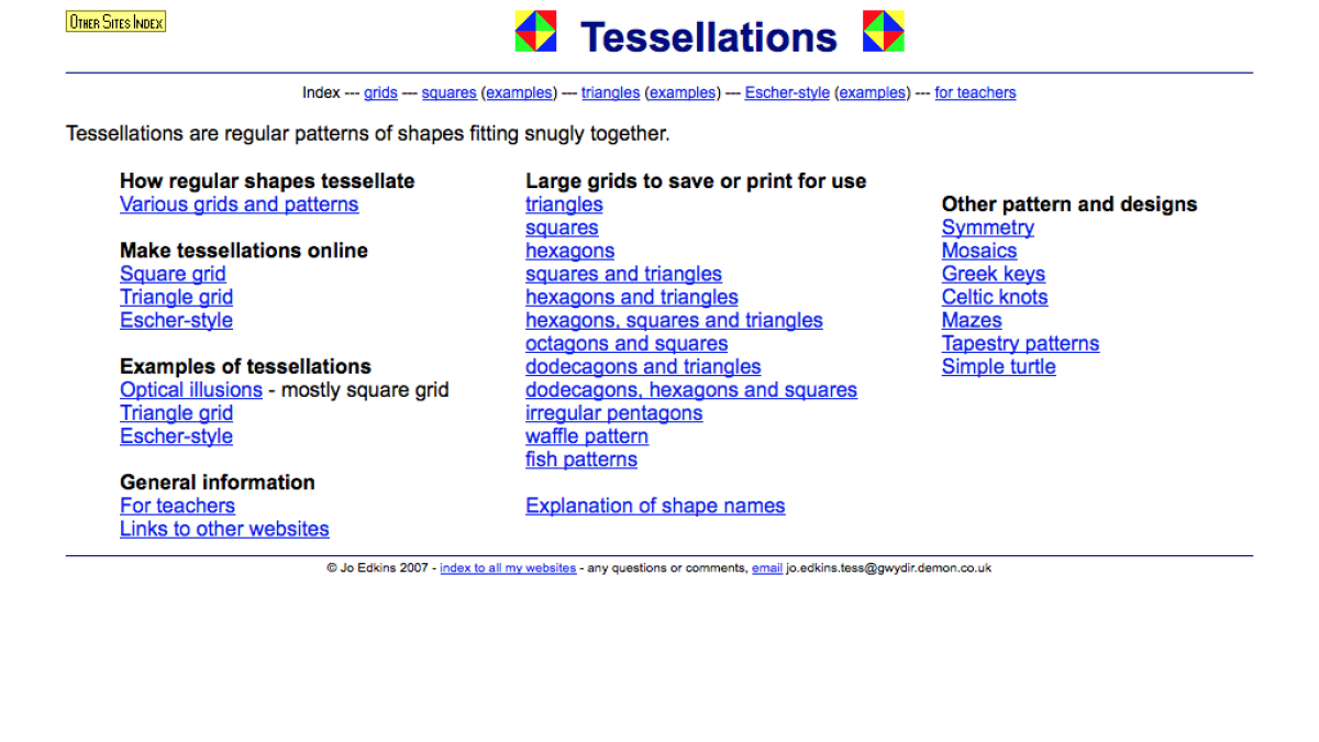 Screenshot of Tessellations
