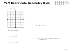 Preview of Year 9 Coordinate Geometry Quizzes (A, B, C, D)
