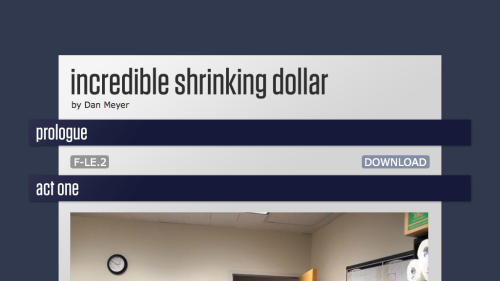 Screenshot of Incredible shrinking dollar