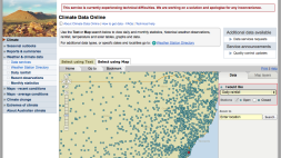 Screenshot of Climate Data Online