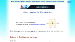Screenshot of Magic Hexagon for Trig Identities