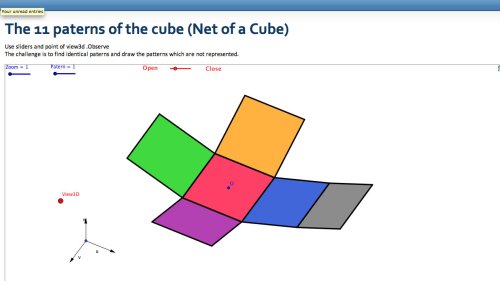 Screenshot of The 11 patterns of the cube