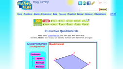 Screenshot of Interactive Quadrilaterals