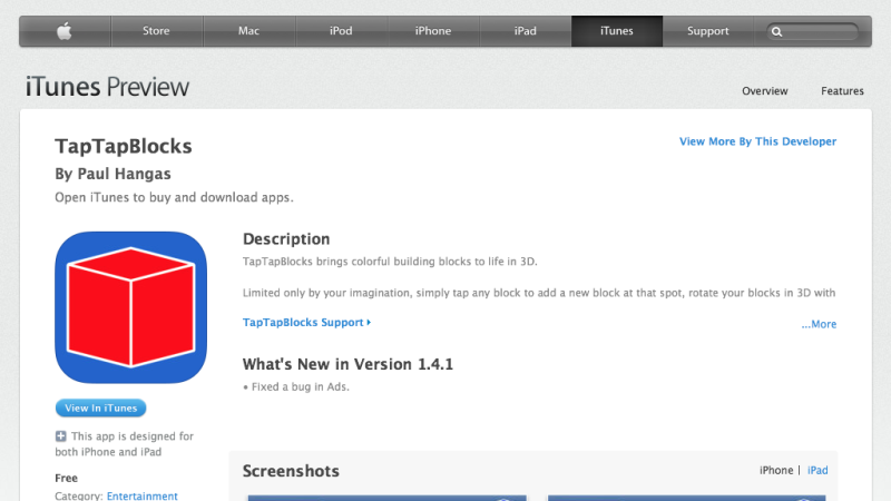 Screenshot of TapTapBlocks