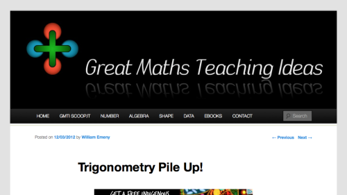 Screenshot of Trigonometry pile up