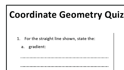 Preview of Coordinate Geometry Quizzes
