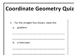 Preview of Coordinate Geometry Quizzes