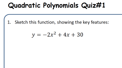 Preview of AB Quizzes : Quadratic Polynomial - Basics