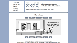 Screenshot of xkcd: Monty Hall