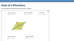 Screenshot of Area of a Rhombus