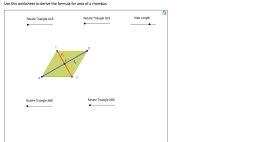 Screenshot of Area of a Rhombus