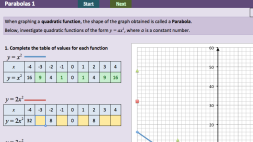 Preview of Investigating Quadratic Functions - Parabolas