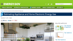 Screenshot of Estimating Appliance and Home Electronic Energy Use