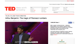 Screenshot of Arthur Benjamin: The magic of Fibonacci numbers