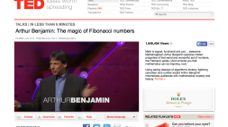 Screenshot of Arthur Benjamin: The magic of Fibonacci numbers