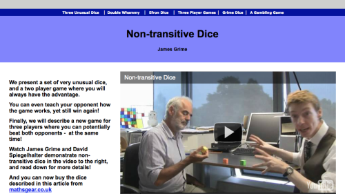 Screenshot of Non-transitive Dice